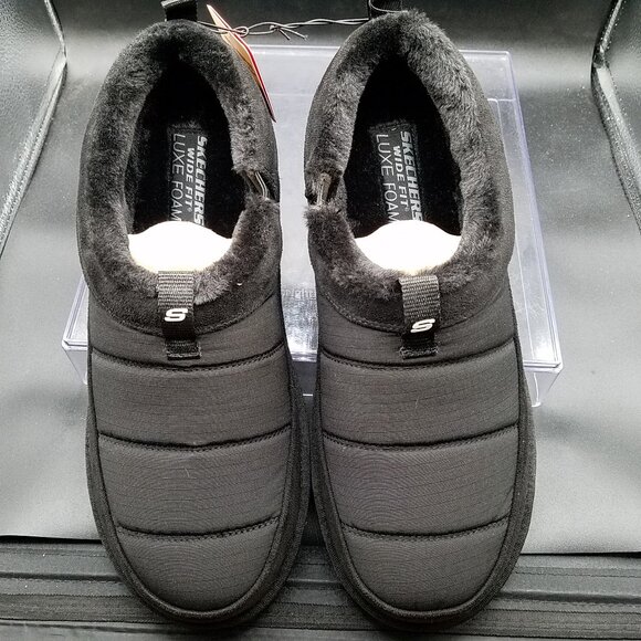 Skechers Men’s House Shoe Luxe Foam - Size 10 - Black Color - Wide Fit - NTW!!! - Picture 3 of 13